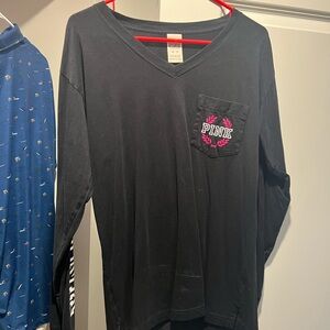 Victoria's Secret Black V-Neck Top